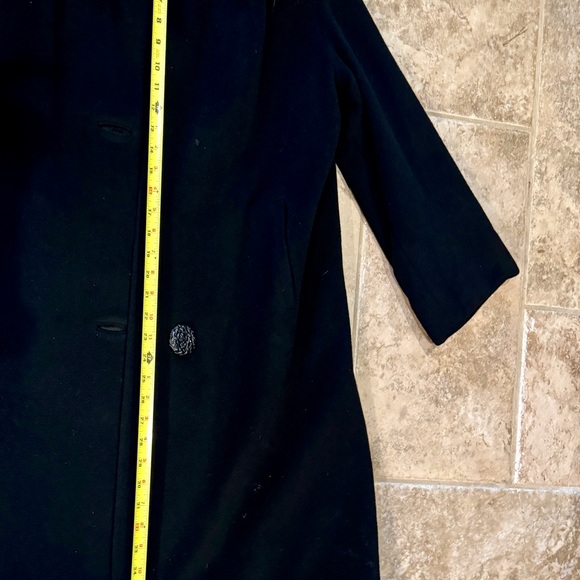 Authentic 100% cashmere pea cost with real mink collar - Picture 10 of 14